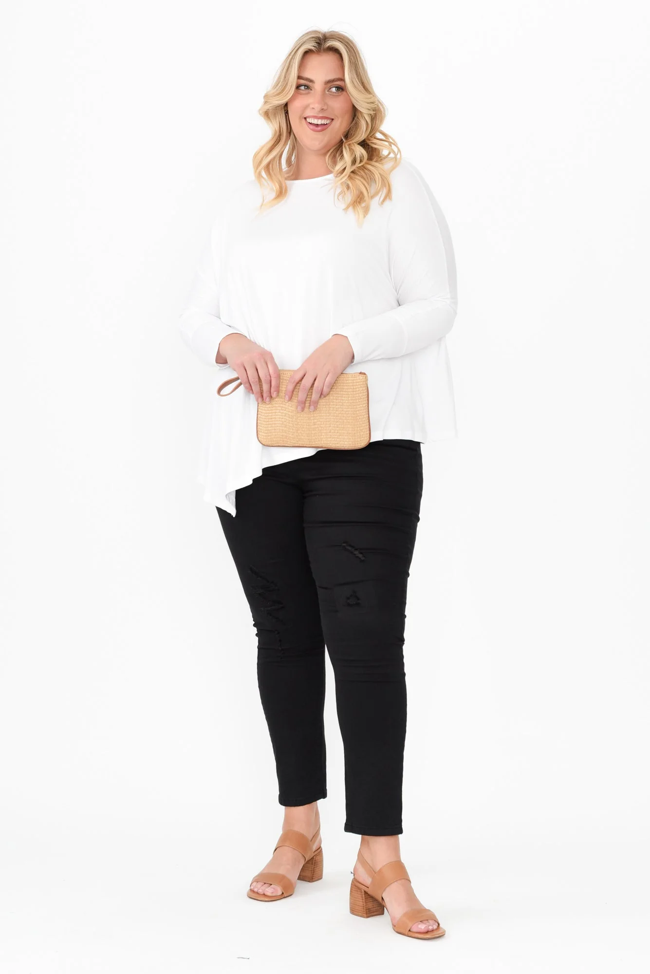 Zadie Distressed Black Stretch Jeans - Image 12